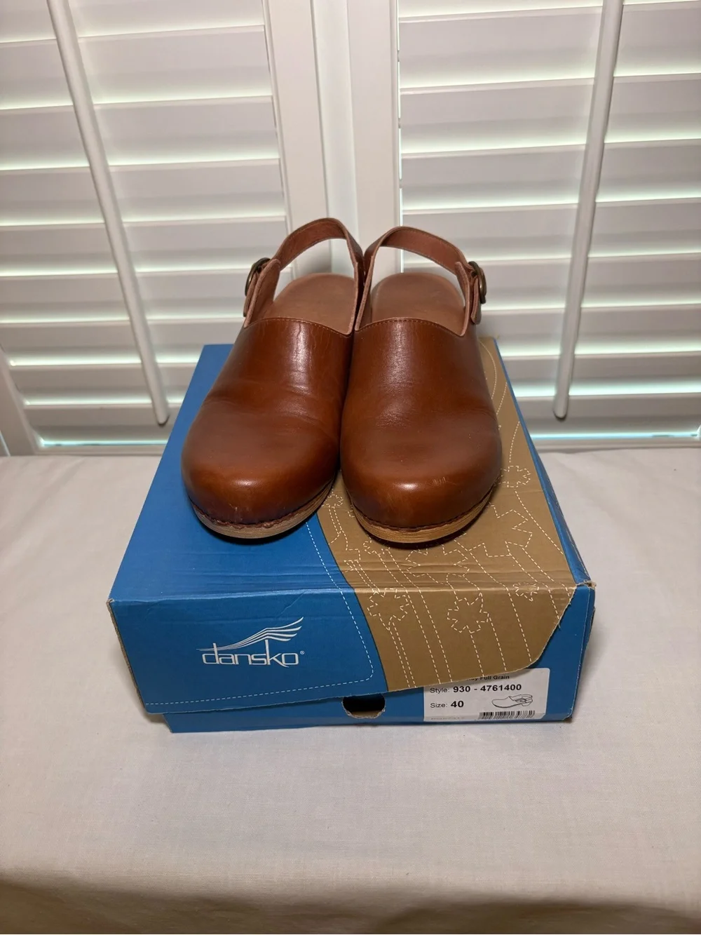Dansko Madison Brandy Leather Slingback Clogs with Buckle_5